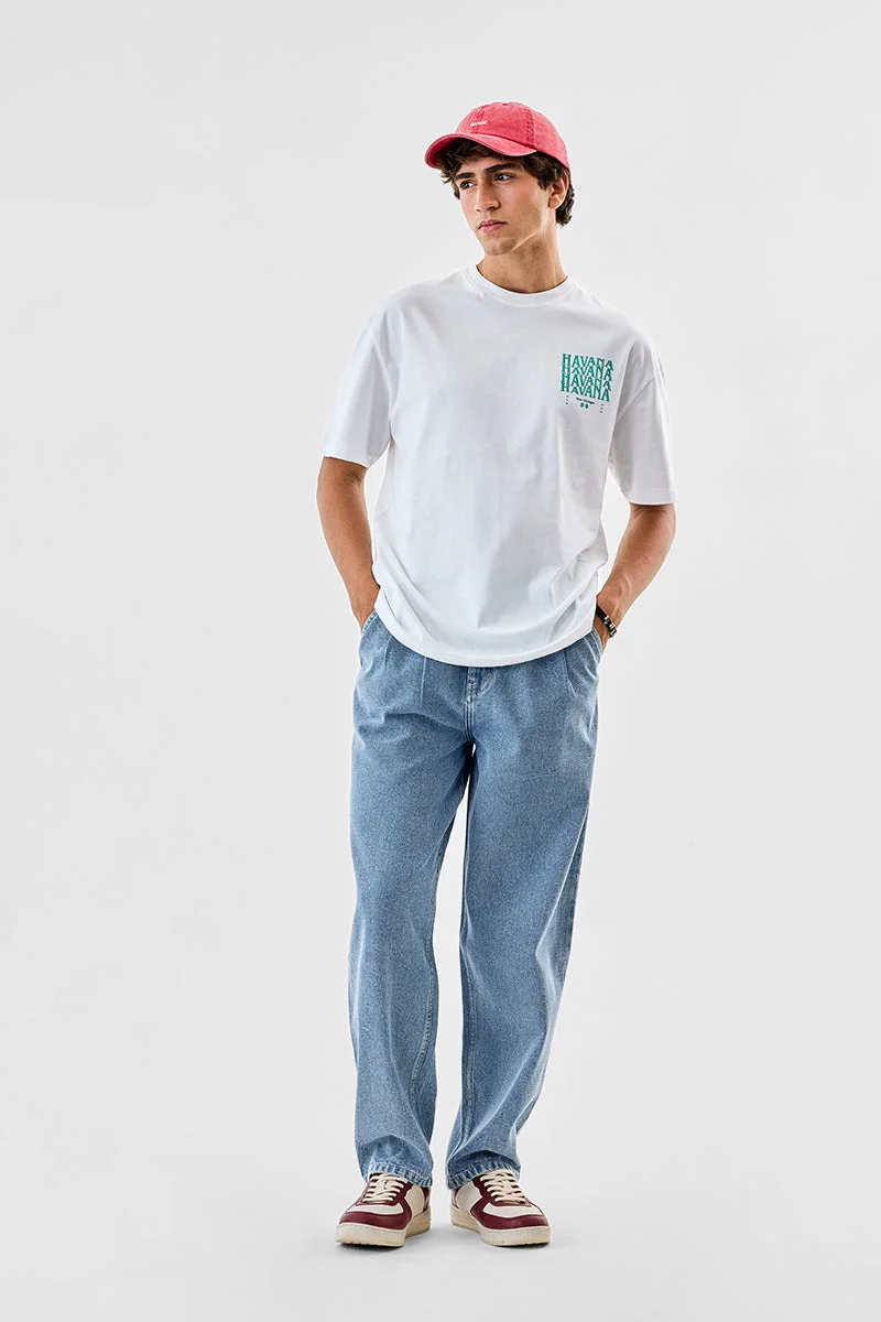 سنيتش Havana Oversized 100% Cotton T-Shirt
